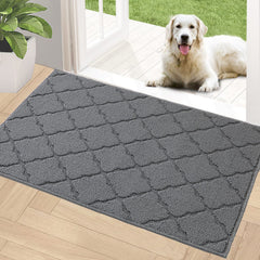 Timo front view grey mat at door protecting floors