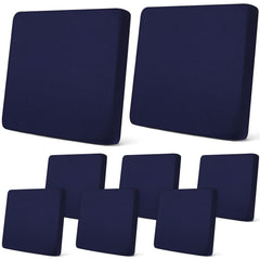 Tingjoo front view showing navy cover renewing cushion look and protecting furniture