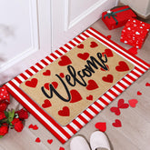 Tinideya front view of layered doormats adds romantic curb appeal