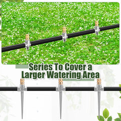 Tioncy sprinkler rotating while watering showing even irrigation across lawn