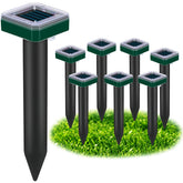 Tirgo front view of eight stakes showing complete yard protection