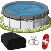 TIXANF front view of 24FT round pool net cover showing full layout and fit