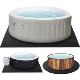 TIXANF front view of hot tub mat showing full protective coverage benefit