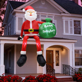 TIZAPIB Santa front view showing full 8ft height and festive presence