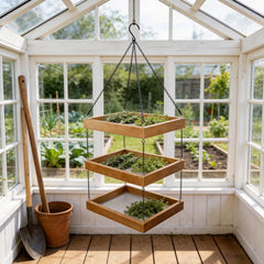 Tnstbiee hanging in kitchen in use drying herbs to save counter space and improve airflow