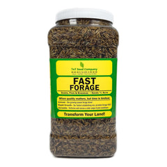 TnT Seed Company front packaging showing fast forage mix benefits