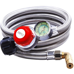 TOHONGADON front view of hose and gauge showing clear regulator for safer control