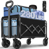 TOKXTIK folded wagon front view showing compact storage and easy transport benefit
