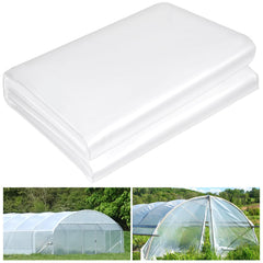 ToLanbbt front view of clear greenhouse sheet showing coverage benefit