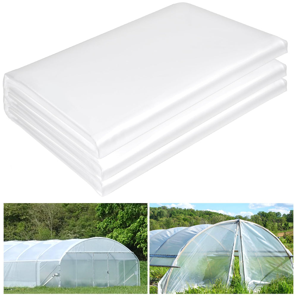 ToLanbbt front view of clear greenhouse sheeting showing full coverage and clarity