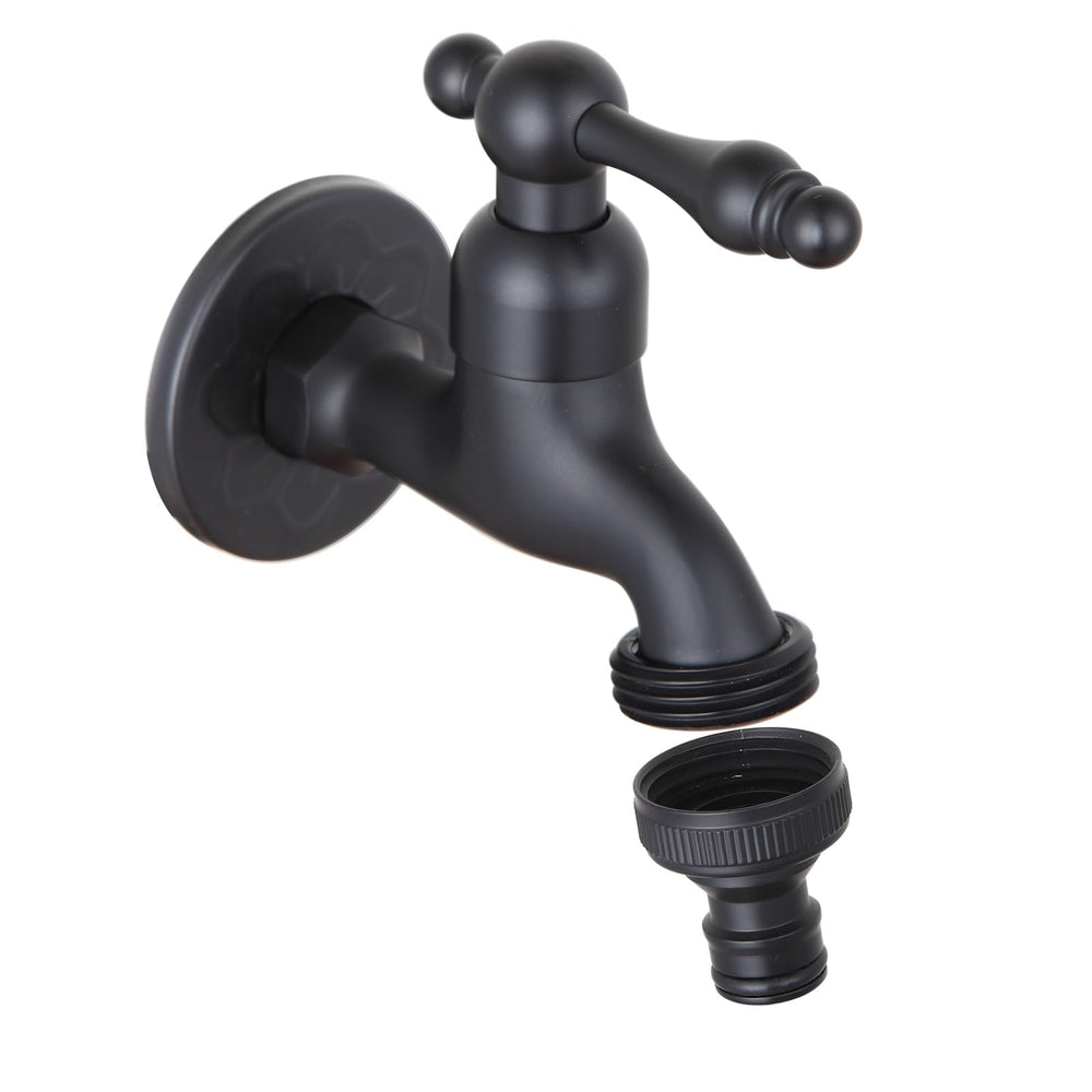 TOLIWEL black brass faucet front view showing durable design and easy access