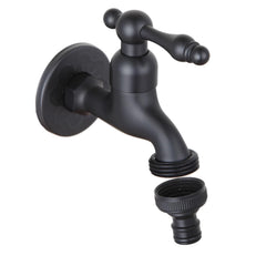 TOLIWEL black brass faucet front view showing durable design and easy access