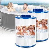 Tomanic front view of filter 2-pack showing packaging and clear labeling benefit