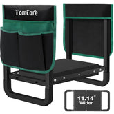 TomCare front view folded seat showing compact portability and sturdy support
