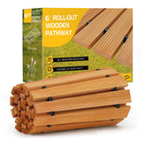 TONAHUTU front view of cedar roll-out pathway showing full 6ft length and finish for elegant entry