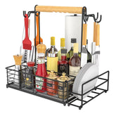 Toncoke caddy front view showing organized grilling essentials for fast access