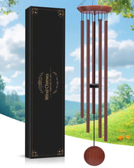 Toodour front view of full 60-inch chimes showing elegant outdoor benefit