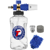 Tool Daily front view of foam cannon showing clear bottle and nozzle, easy handling benefit