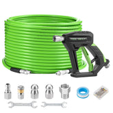 Tool Daily front package showing the complete sewer jetter kit for fast setup