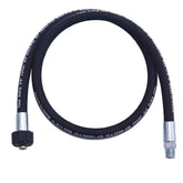 Tool Daily front view of whip hose showing durable cover and connectors for neat reel setup