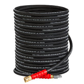 Tool Daily front view of 50ft hose showing long reach and robust build
