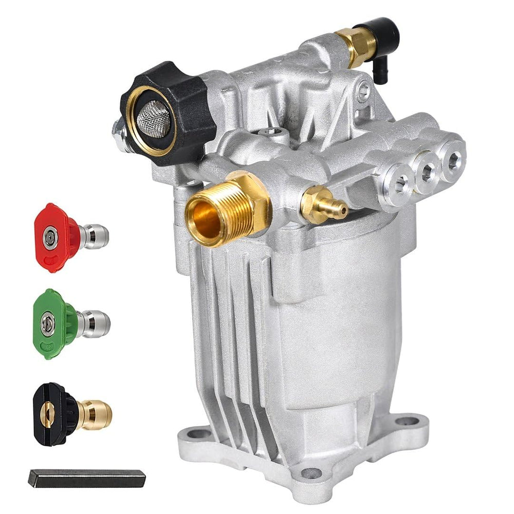 TOOLCY pump front view showing ports and durable finish for reliable performance