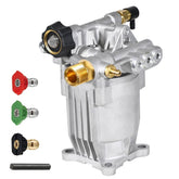 TOOLCY pump front view showing ports and durable finish for reliable performance
