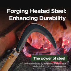 Toolgather sickle cutting thick brush in use showing fast efficient clearing