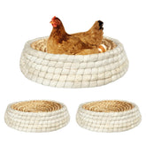 Toolzeen front view of two straw nesting pads showing natural materials benefit