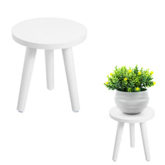 TOPBATHY front view of white Cabilock plant stand showing neat silhouette and balance