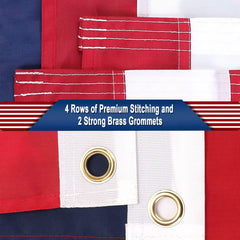 TOPFLAGS detailed stitched edge showing reinforced sewing for durable use