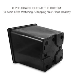 TopoGrow pot held in hand to show 5.5x6 inch size and easy handling