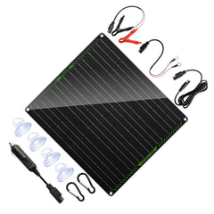 Topsolar panel front view showing solar cells and compact frame for portable charging