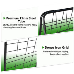Topyznsup close-up iron grid texture illustrating dense support for vines