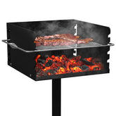 Toriexon front view of park grill showing durable cooking area and easy access