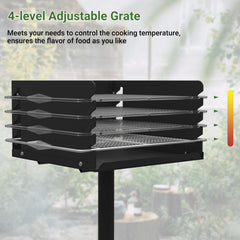 Toriexon tilted grate demonstrating easy cleanup and food access benefit
