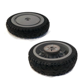 Toro rear wheel front packaging showing OEM fit and quick replacement benefit
