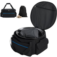 TOURCYCLE front view of packed bag showing neat protection and easy transport