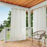 TOWN & COUNTRY BASICS front view of vanilla panels, elegant privacy