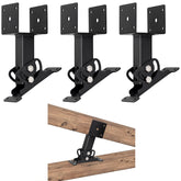 TPHUC front view of three brackets showing sturdy construction and quick installation benefit