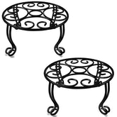 TREEZITEK front view of black plant stand shows sturdy support and modern look