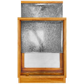 TRINFREE front view of assembled screened bottom board showing fit and ventilation benefit