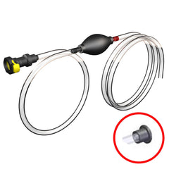 TROJAN Flow-Rite bulb close-up showing textured grip and flexible tubing for easy manual pumping