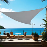 Tronssien rectangle shade sail front view showing full canopy and coverage benefit