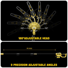 TROOZY swivel head detail enabling precise angled cuts