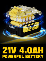 TROOZY converted to handheld chainsaw for close cutting tasks and improved maneuverability