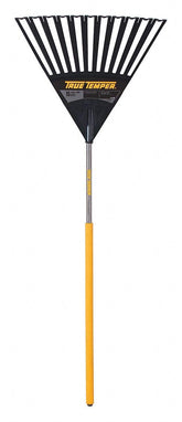 TRUE TEMPER front view of 24-inch poly head showing wide coverage and clog-free design