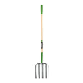 Truper 10-tine forged head front view showing durable tines and efficient pickup
