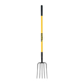 Truper TruPro manure fork front view showing five tines and handle for easier lifting