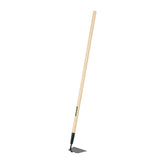 Truper welded garden hoe front view showing full 48-inch handle for better reach